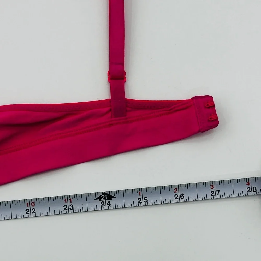 Victoria's Secret PINK Hot Pink Lace Bralette Y2K Coquette Triangle Wireless Bra